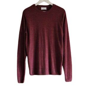 The Basics burgundy knit crewneck sweater